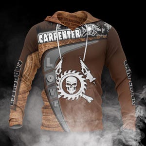 Personalized 3D Carpenter Shirt – Custom Woodworking Apparel for Skilled Carpenters – Unique All-Over Print for True Craftsmen/3S-14