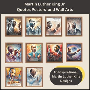 Pósteres con citas de Martin Luther King Jr.: Decoración para aulas con temática de historia afroamericana (descarga digital)