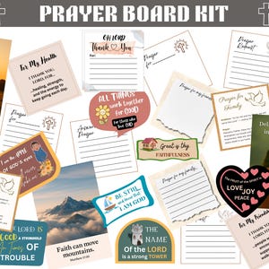 Prayer Board Kit Scripture Cards Printable Download PDF