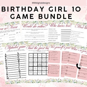 10 Birthday Game Bundle, Modern Birthday Ideas, Birthday Party Games ...