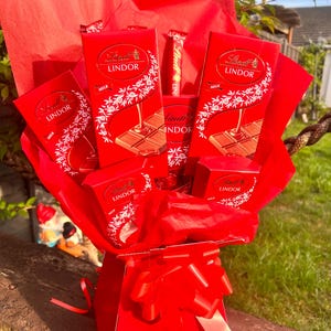 Lindt Chocolate Bouquet, Chocolate Gift Bouquet, Chocolate Arrangement, Sweet Gift, Lindt Lover Gift, Holiday Gift