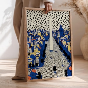 Bueno Aires Argentinien Wand Kunst Druck, Pop Art Modernes Poster Reisegeschenk