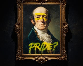 Pride Modern Wall art, Classical Oil Painting Graffiti Pop Art Print, Historic Portrait
