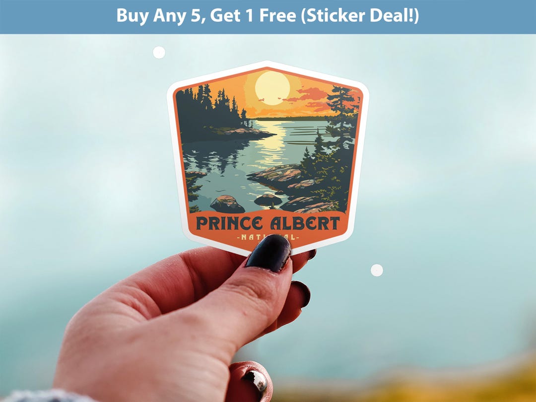 Prince Albert National Park Sticker, Vinyl Canada Saskatchewan, Retro ...