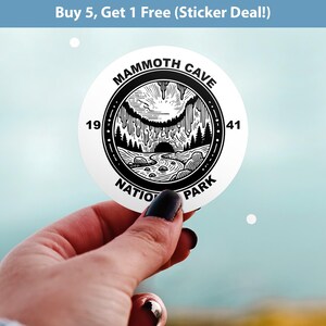 Mammoth Cave National Park Sticker, Kiss-Cut Vinyl, Waterproof USA Decal Badge Collection