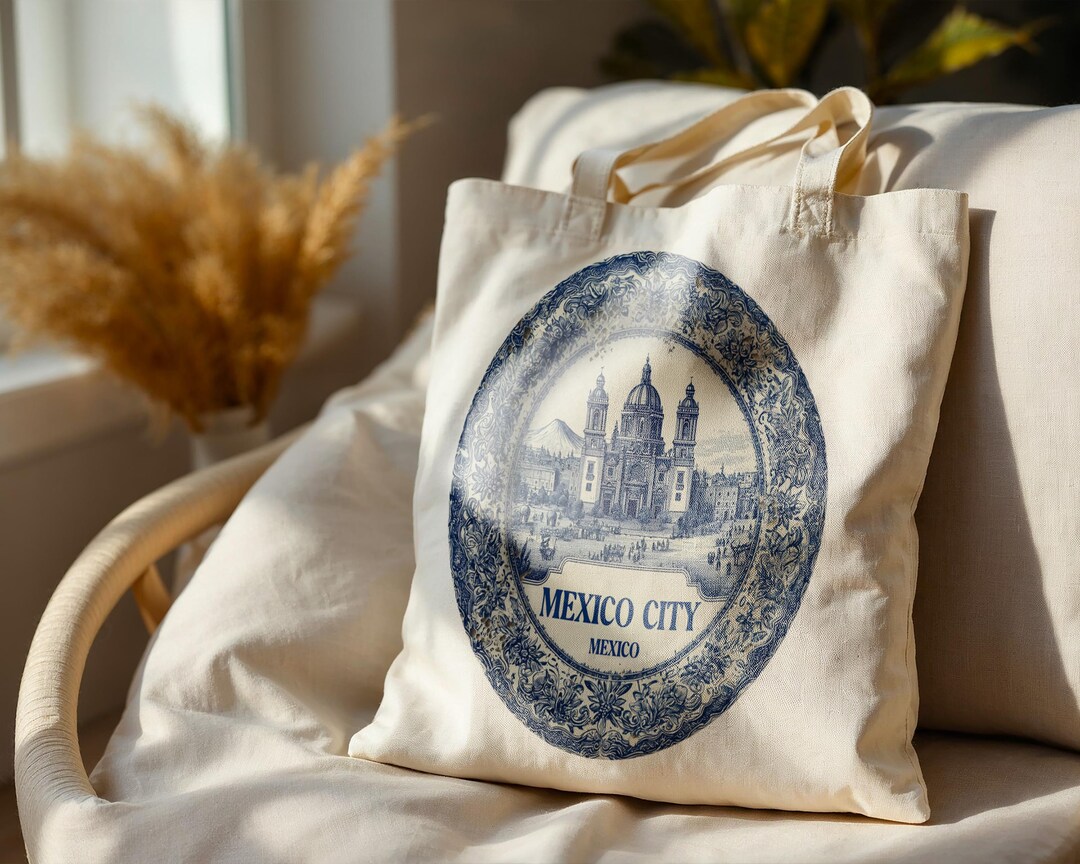 Mexico City Mexico Tote Bag, Delft Style Personalized Destination, City ...