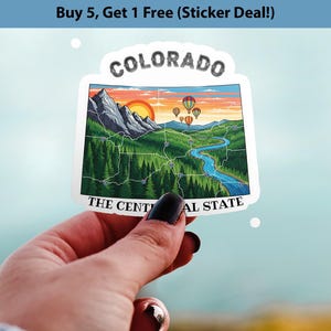 Colorado State Sticker, USA Kiss-cut Vinyl, Landmark Waterproof Decal ...