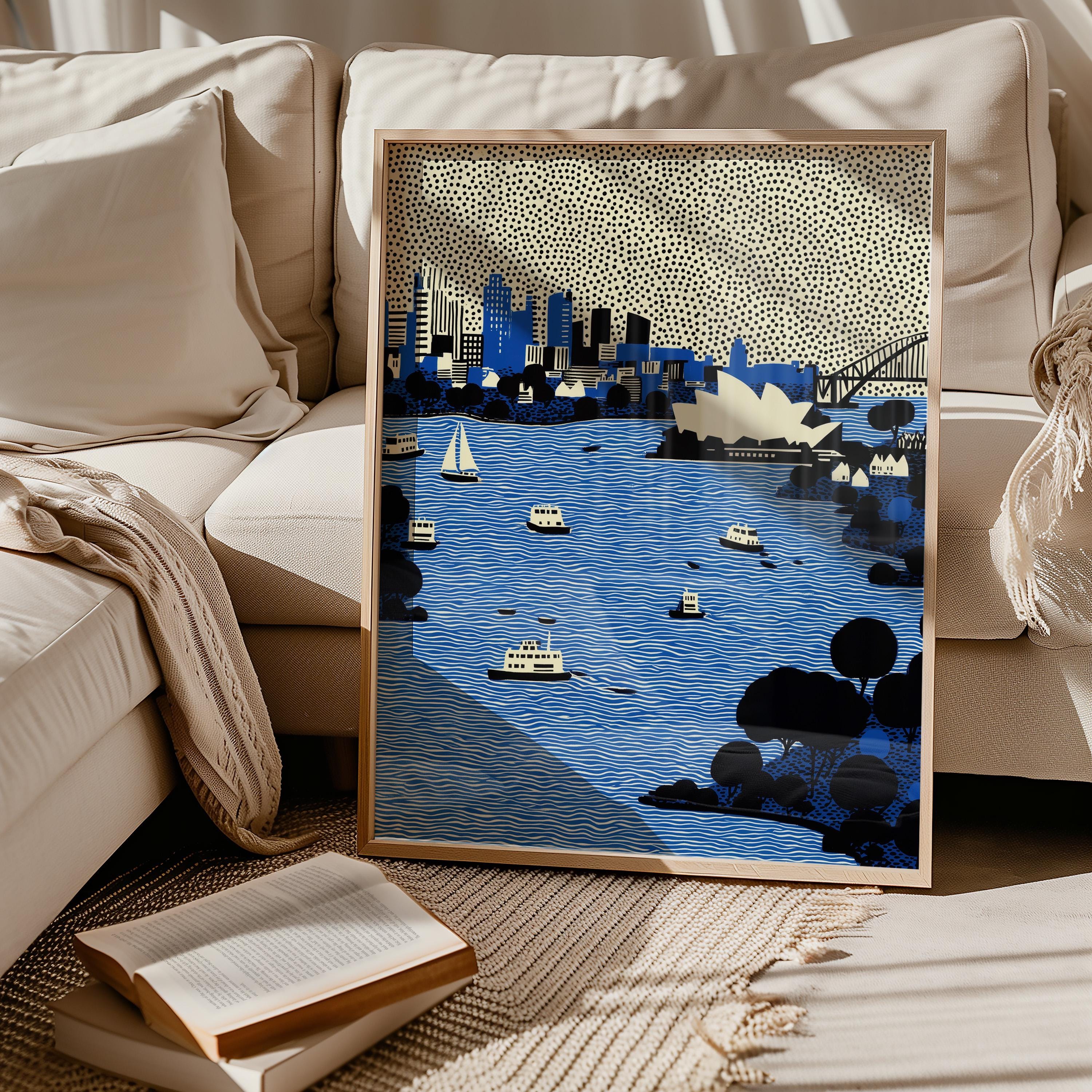 Sydney Wall Art Print, Pop Art Modern Australia Poster Travel Gift