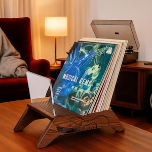 Vinyl Record Box, Handmade Record Storage, Record Flip Rack, Vinyl Record Flip Rack, Album Storage