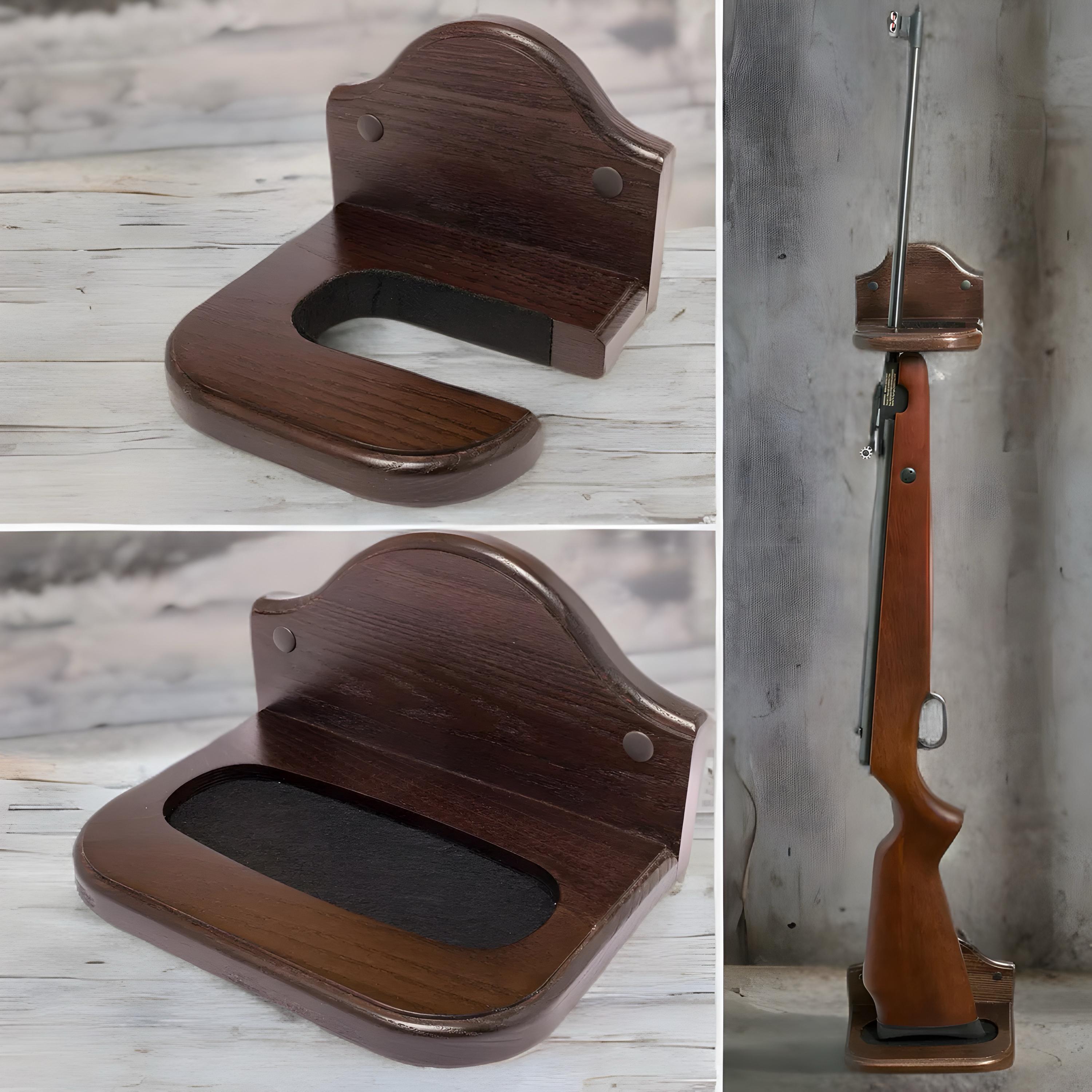 Hand Made Gun Rack Wooden Wall Gun Rack Ash Rifle Wall Gun Mount Wall Gun Rack Holder ...