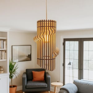 Wooden chandelier,Wood Pendant Light,Mid Century Modern Chandelier,Modern Light Fixture,Modern Wood Chandelier,Ceiling Light Fixture
