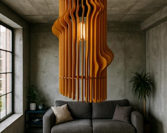 Wooden chandelier, Wood Pendant Light Wood Lighting, Wood Ceiling Light, Wood Lamp, Modern Wooden Light, Bedroom Chandelier