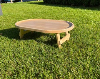 Folding Maple Bed Tray Table, Thermally Treated Breakfast Lap Desk, Portable Laptop Stand, Wooden Serving Tray, Rustic Home Decor