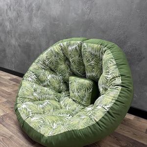 Handmade Recliner Chair – Soft 2-in-1 Lounger & Armchair for Home Comfort – Home Decor Gift – Convertible Armchair Lounger for Living Room