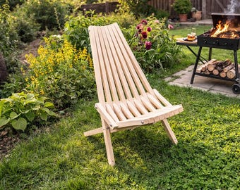 Silla rústica de madera, silla plegable, estilo Kentucky, silla de madera Kentucky, silla de madera artesanal, regalo de inauguración de la casa