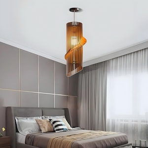 Wooden chandelier, Wood Pendant Light Wood Lighting, Wood Ceiling Light, Wood Lamp, Modern Wooden Light, Bedroom Chandelier