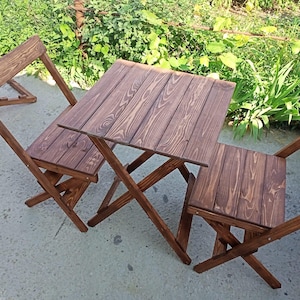 Mesa plegable redonda, mesa alta plegable compacta, mesa redonda plegable, mesa de balcón de madera natural, mesa de bar portátil de madera