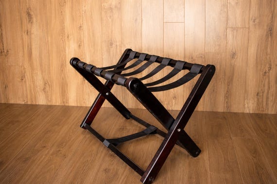 Solid Ash Wood Luggage Rack, Folding Suitcase Stand, Handmade Hotel Stand