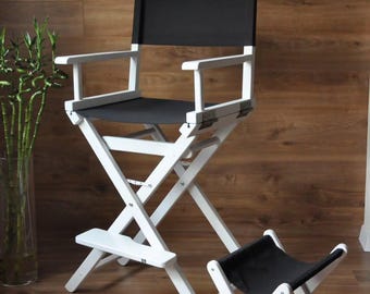 Handmade Ash Wood Makeup Artist Chair & Bag Stand Set
