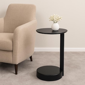 Handmade Black Ash Wood Coffee Table: Modern Rustic Accent Table