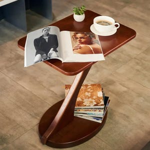 Ash Wood Mid-Century Modern Side Table: Living Room Coffee Table