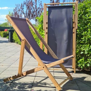 Handcrafted Premium Wooden Outdoor Chair, Adjustable Sun Lounger with Armrests, Comfortable Garden & Balcony Deck Seat