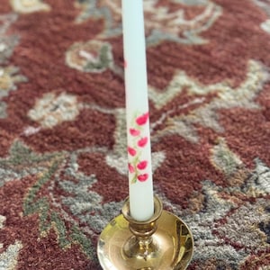Hand Painted 10&quot; Taper Candle - Tomatoes