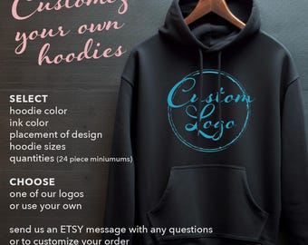 Choose a Logo for a Custom Hoodie Sweatshirt Package Bar Bat Mitzvah Logo Party Swag Giveaway