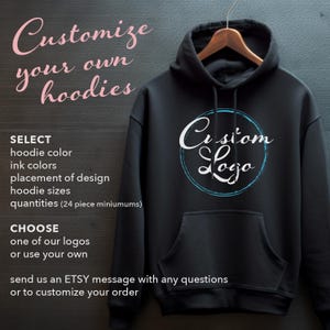Choose a 2 Color Logo for a Custom Hoodie Sweatshirt for Bar Bat Mitzvah Party Favor Swag Giveaway
