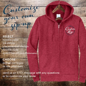 Choose a Logo for a Custom Zip-Up Sweatshirt for Bar Bat Mitzvah Party Favor Swag Giveaway