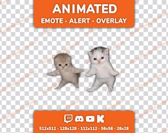 Kitten Dance Animated Emote + Stream Overlay · Twitch, Discord, Youtube, Kick · Dancing Cat · Viral Tiktok Meme