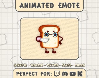 Angry Toast Animated Emote · Rage Emoji · Twitch, Discord, Youtube ...
