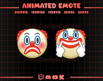 Sad Clown Animated Emote · Twitch, Discord, Kick, YouTube · Funny Stream Overlay · Tragic Follow Alert · Comedy GIF