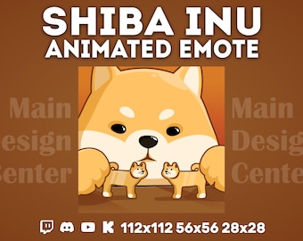 Shiba Inu · Animated Emote · Meme Reaction · GIF Chat Emoticon · Twitch, Discord, Youtube, Kick · Funny Dynamic Animal · Streaming Overlay