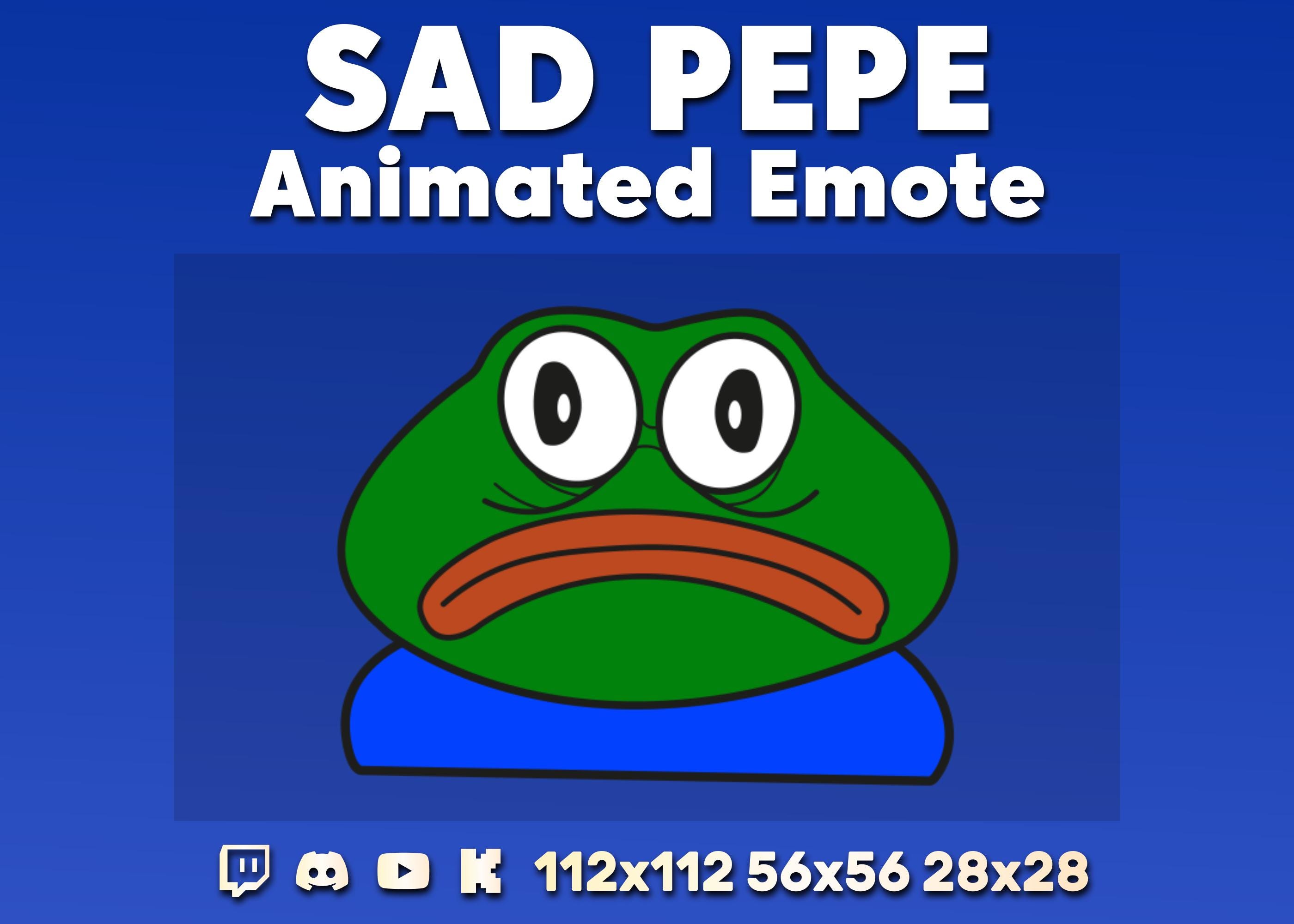 Emote Sad Pepe - Etsy UK
