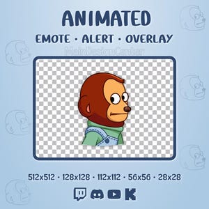 Awkward Look Monkey Puppet · Animated Emote · Twitch, Discord, Kick, Youtube · Meme Follow Alert · Funny Stream Overlay
