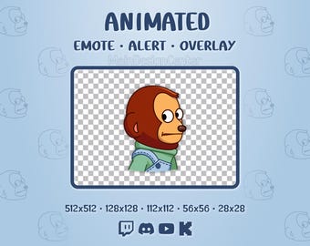Awkward Look Monkey Puppet · Animated Emote · Twitch, Discord, Kick, Youtube · Meme Follow Alert · Funny Stream Overlay