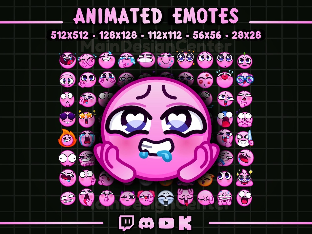Pink Horny Animated Emotes · 80 Sexy Emoji for Twitch, Discord, Youtube, Kick · Raid Chat Reactions · Streaming · Funny Memes · Follow Alert - Etsy