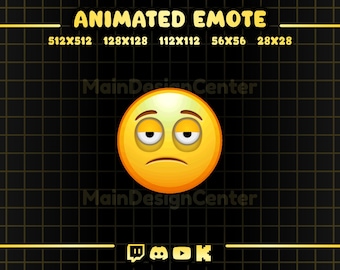 Tired "No" Animated Emote · Twitch, Discord, Kick, Youtube · GIF Follow Alert · Yellow Stream Overlay
