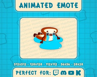 Sad Toast · Animated Emote · Crying Emoji · Epic Drama · Twitch, Discord, Kick, YouTube · Chat Reaction