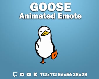 Funny Goose · Animated Emote · Chat Emoticon · Twitch, Discord, Youtube, Kick · Funny Animal · Streamer GIF · Dynamic Emoji · Meme Reaction