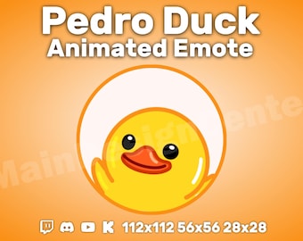 Pedro Dancing Duck · Meme Animated Emote · GIF Chat Emoji · Twitch, Discord, Youtube, Tiktok · Funny Colorful Animal · Streaming Assets