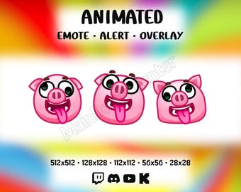 Sippy Pig · Goofy Animated Emote · Dumb Pink Animal Emoji · Twitch, Discord, Youtube, Kick · Streaming