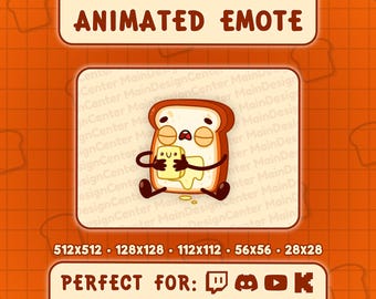 Pleasure Animated Emote · Funny Meme Toast Emoji · Twitch, Discord, Youtube, Kick · Butter Bread GIF