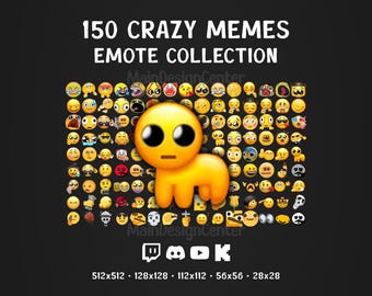 Crazy Memes Emote Collection · Twitch, Discord, YouTube, Kick · Funny Chat Reaction · Streaming · Love · Coolness