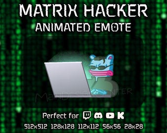 Matrix Hacker Animated Emote · Coding Emoji · Twitch, Discord, Youtube ...