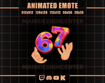 Sixseven Animated Emote · Brainrot Hand Gesture · Twitch, Discord, YouTube, Kick · Funny Meme · Chat GIF