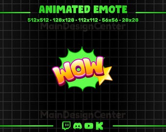 WOW Animated Emote · Hype Chat Emoji · Cheers Stream Overlay · Surprise Fast GIF · Twitch, Discord, Kick, Youtube · Explosion