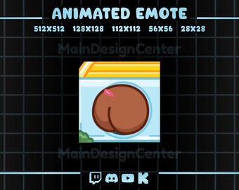 Show Butt Emote • Meme Hamster Emoji • Funny Stream Overlay • Twitch, Discord, Youtube, Kick • GIF