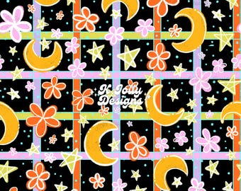 Halloween Seamless Pattern, Cute Halloween Pattern, Preppy Halloween Seamless, Doodle Halloween Seamless, Bright Girly Halloween Seamless